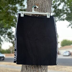 GUESS Black Mini Skirt with Logo Trim